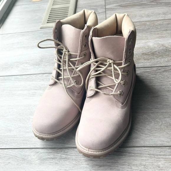 Women's Timberland Premium 6-Inch Waterproof Boot  In Light Pink - Picture 2 of 15